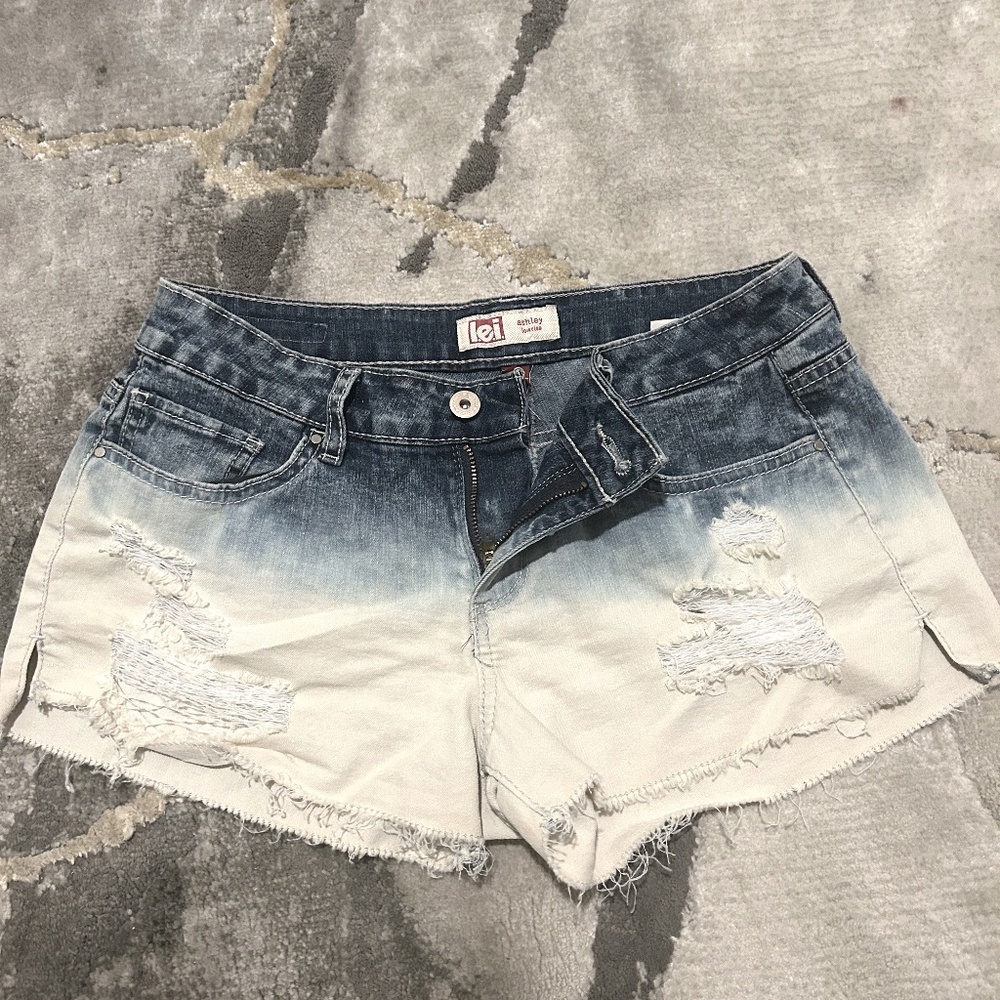 Blue and cream women's short
